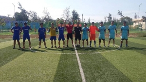 Quang cảnh của một trận đấu trong giải bóng đá “Thanh niên Công an Phú Yên”