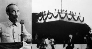 Bác Hồ độc Tuyên ngôn Độc lập tạ Quảng trường Ba Đình ngày 2/9/1959.