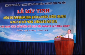Đồng chí Phan Đình Phùng - Tỉnh ủy vên, Phó Chủ tịch UBND tỉnh phát biểu tại Lễ mít tinh.