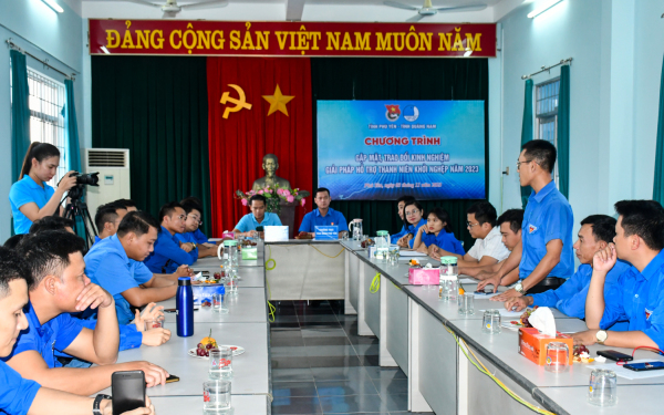 Chương trình gặp mặt và trao đổi kinh nghiệm về giải pháp hỗ trợ thanh niên khởi nghiệp năm 2023 giữa hai tỉnh Phú Yên - Quảng Nam