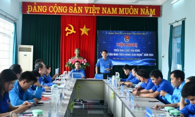 Đồng chí Lương Minh Tùng  - Bí thư Tỉnh Đoàn, Chủ tịch Hội LHTN Việt Nam tỉnh phát biểu kết luận tại hội nghị