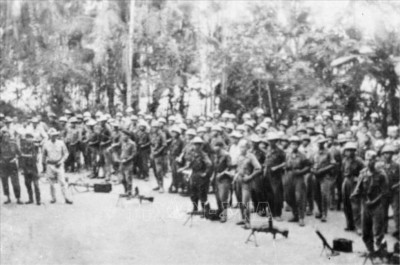 Liên quân Lào - Việt trong kháng chiến chống Pháp, năm 1950. Ảnh: Tư liệu TTXVN