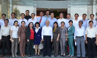 Đồng chí Tổng Bí thư Nguyễn Phú Trọng thăm và làm việc tại Phú Yên tháng 5/2016. Ảnh: CTV
