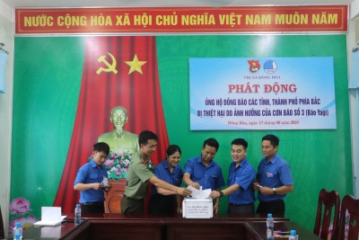 Thị Đoàn Đông Hòa vận động hơn 28 triệu đồng hỗ trợ đồng bào miền Bắc bị ảnh hưởng cơn bão số 3