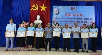 NGHỊ TỔNG KẾT CÔNG TÁC ĐỘI VÀ PHONG TRÀO THIẾU NHI HUYỆN SÔNG HINH NĂM HỌC 2023-2024 VÀ TRIỂN KHAI  CHƯƠNG TRÌNH NĂM HỌC 2024 - 2025