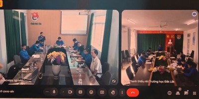 Quang cảnh hội nghị trực tuyến.