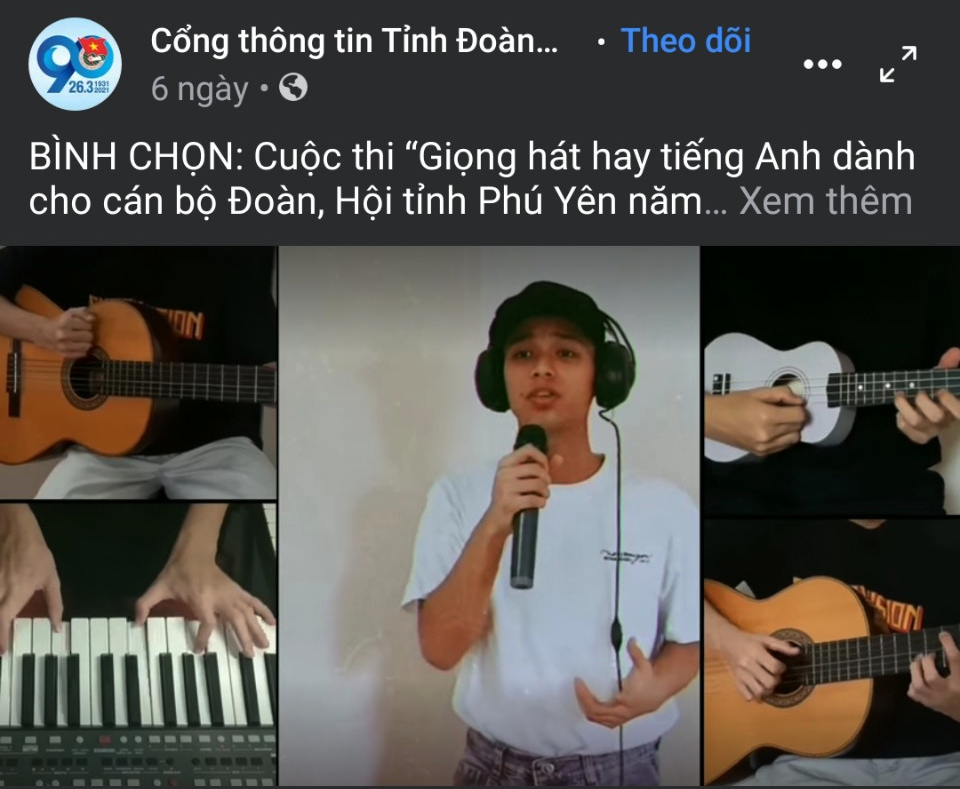 Thí sinh Nguyễn Võ Minh Hoàng - Bí thư Chi đoàn lớp 10B7, trường THPT Lê Lợi, huyện Đồng Xuân trình bày clip dự thi.