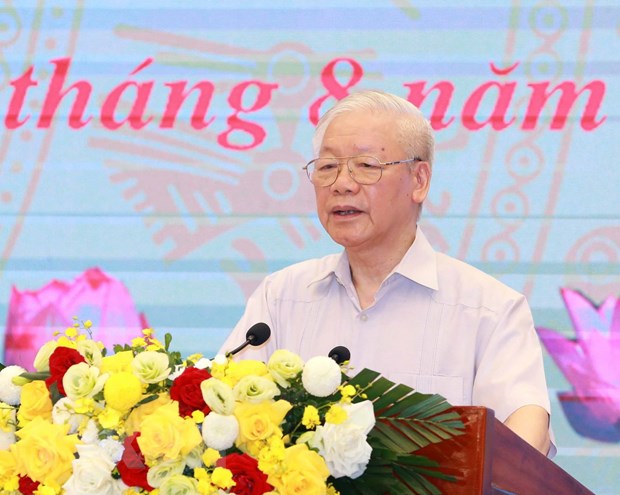 Tổng Bí thư Nguyễn Phú Trọng phát biểu chỉ đạo hội nghị - Ảnh: TTXVN