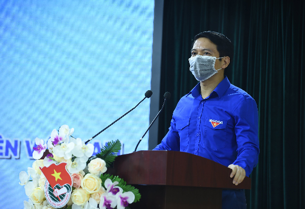 Tân Chủ tịch Hội LHTN Việt Nam Nguyễn Ngọc Lương phát biểu nhận nhiêm vụ.