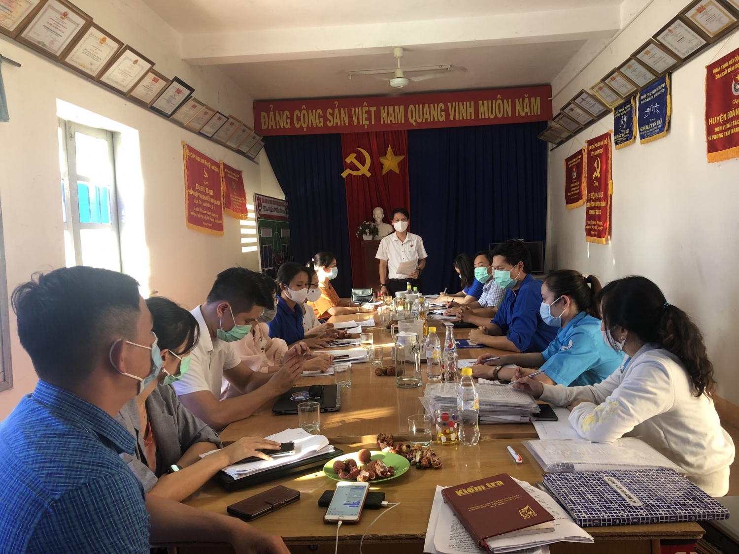 Quang cảnh buổi kiểm tra tại huyện Đoàn Đồng Xuân.