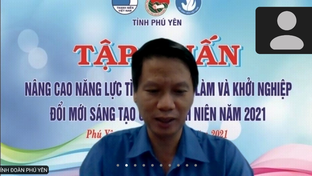 Đồng chí Lương Minh Tùng - Phó Bí thư Tỉnh Đoàn, Chủ tịch Hội LHTN Việt Nam tỉnh Phú Yên đã đến dự và phát biểu khai mạc chương trình.