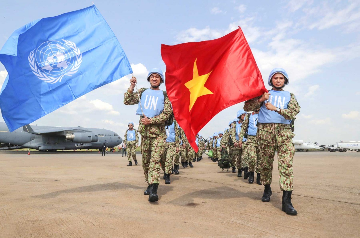 Tham gia hoạt động gìn giữ hòa bình Liên hợp quốc góp phần tạo vị thế, vai trò của Việt Nam đối với an ninh, hòa bình, ổn định của thế giới_Ảnh: TTXVN