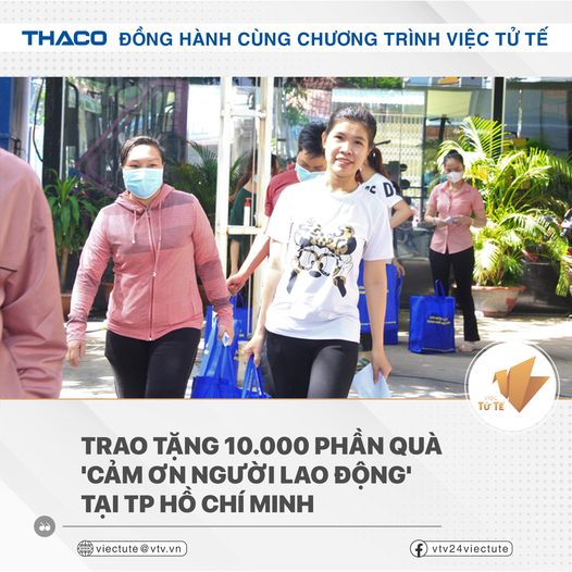 Trao tặng 10.000 phần quà "Cảm ơn người lao động" tại thành phố Hồ Chí Minh