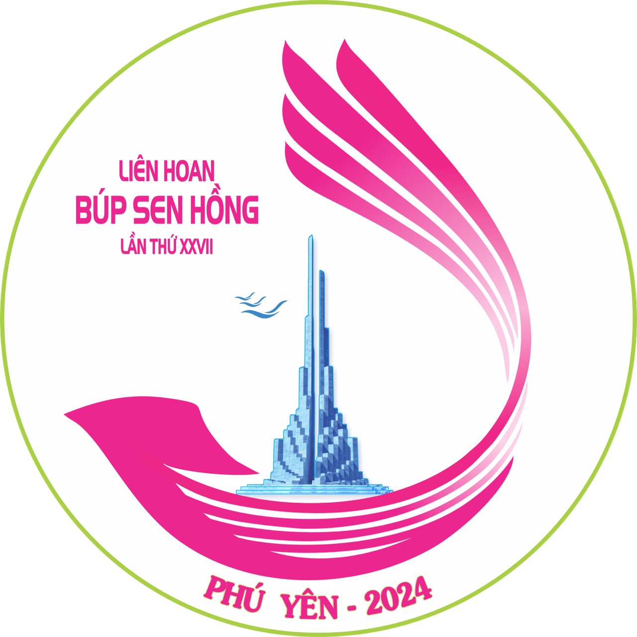 LOGO LIÊN HOAN “BÚP SEN HỒNG” CÁC CUNG, NHÀ THIẾU NHI, TRUNG TÂM HOẠT ĐỘNG THANH THIẾU NHI KHU VỰC PHÍA NAM LẦN THỨ XXVII, NĂM 2024 TẠI PHÚ YÊN