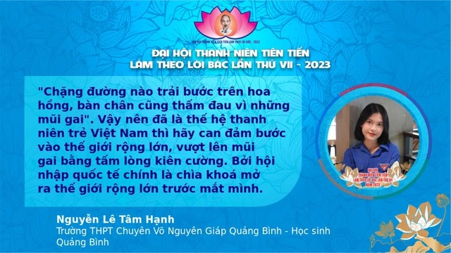 Thông điệp Nguyễn Lê Tâm Hạnh gửi tới đại hội NVCC.