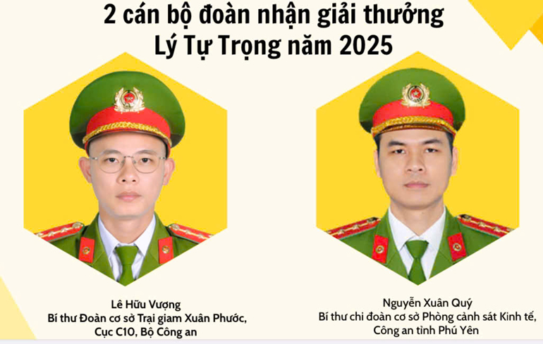 Phú Yên có 2 cán bộ đoàn nhận giải thưởng Lý Tự Trọng