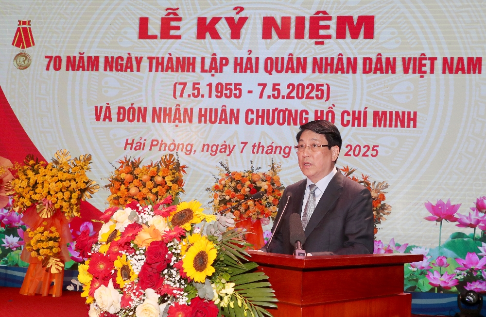 Chủ tịch nước Lương Cường phát biểu chỉ đạo tại buổi lễ.