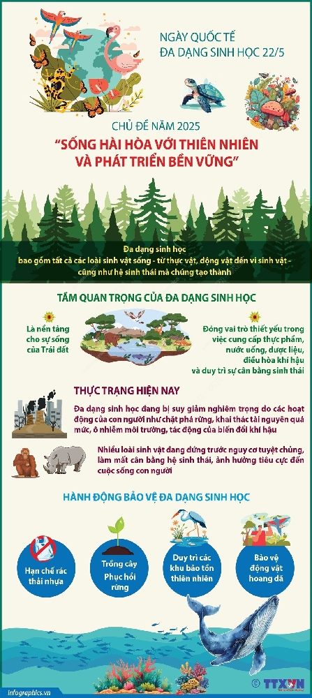 Ngày Quốc tế Đa dạng sinh học 22/5: Vì sự phát triển bền vững của hành tinh