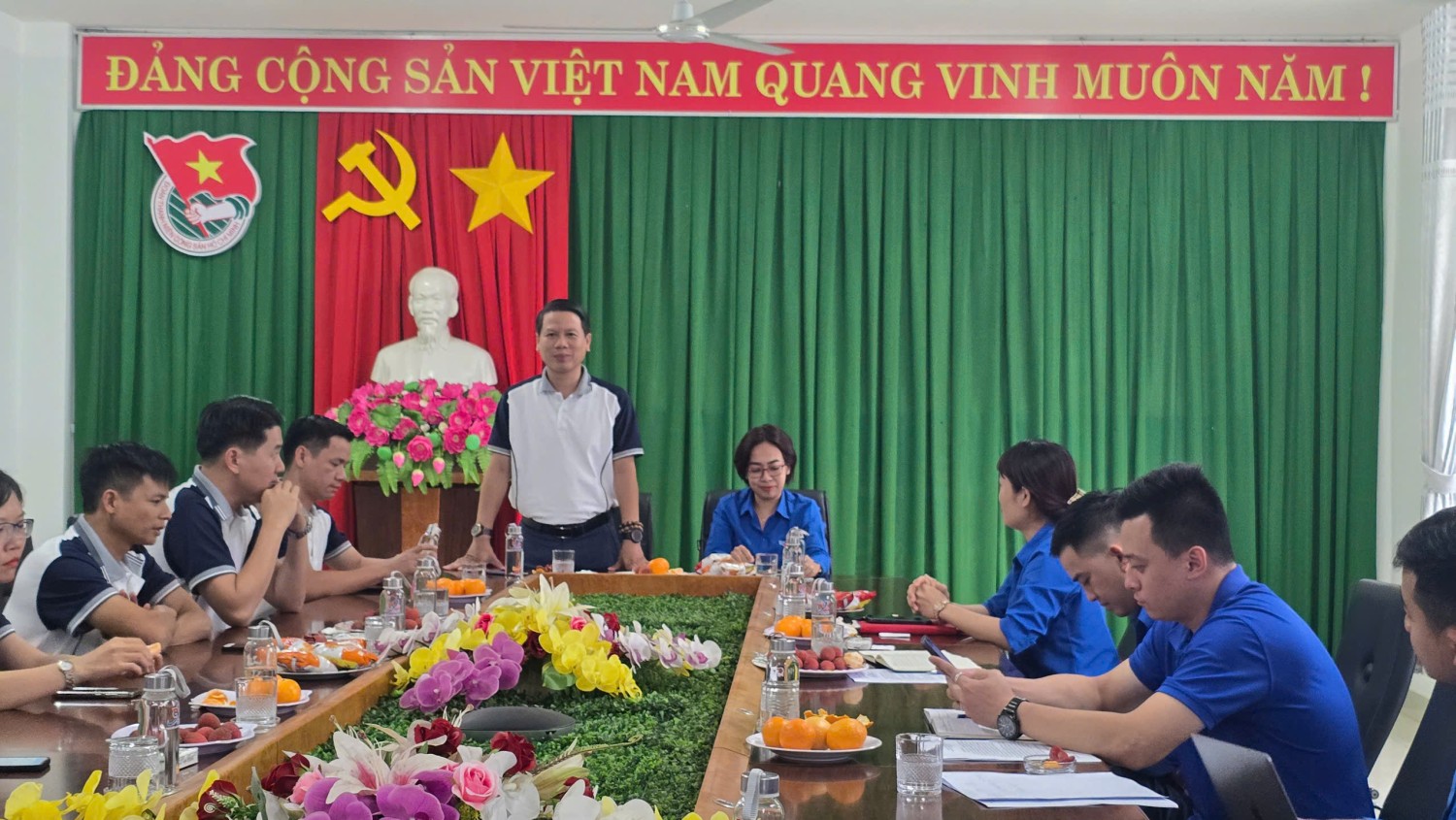 Quang cảnh Ban Thường vụ Tỉnh Đoàn Phú Yên thăm, làm việc Ban Thường vụ Tỉnh Đoàn Đắk Lắk.